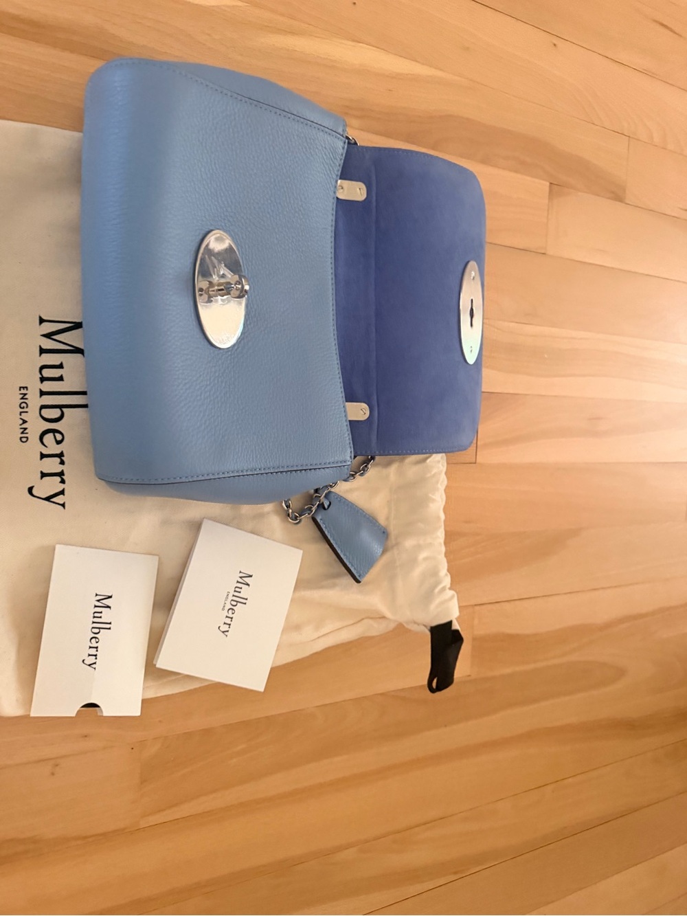 Mulberry Blue Leather Lily Shoulder Bag - Picture 6 of 6